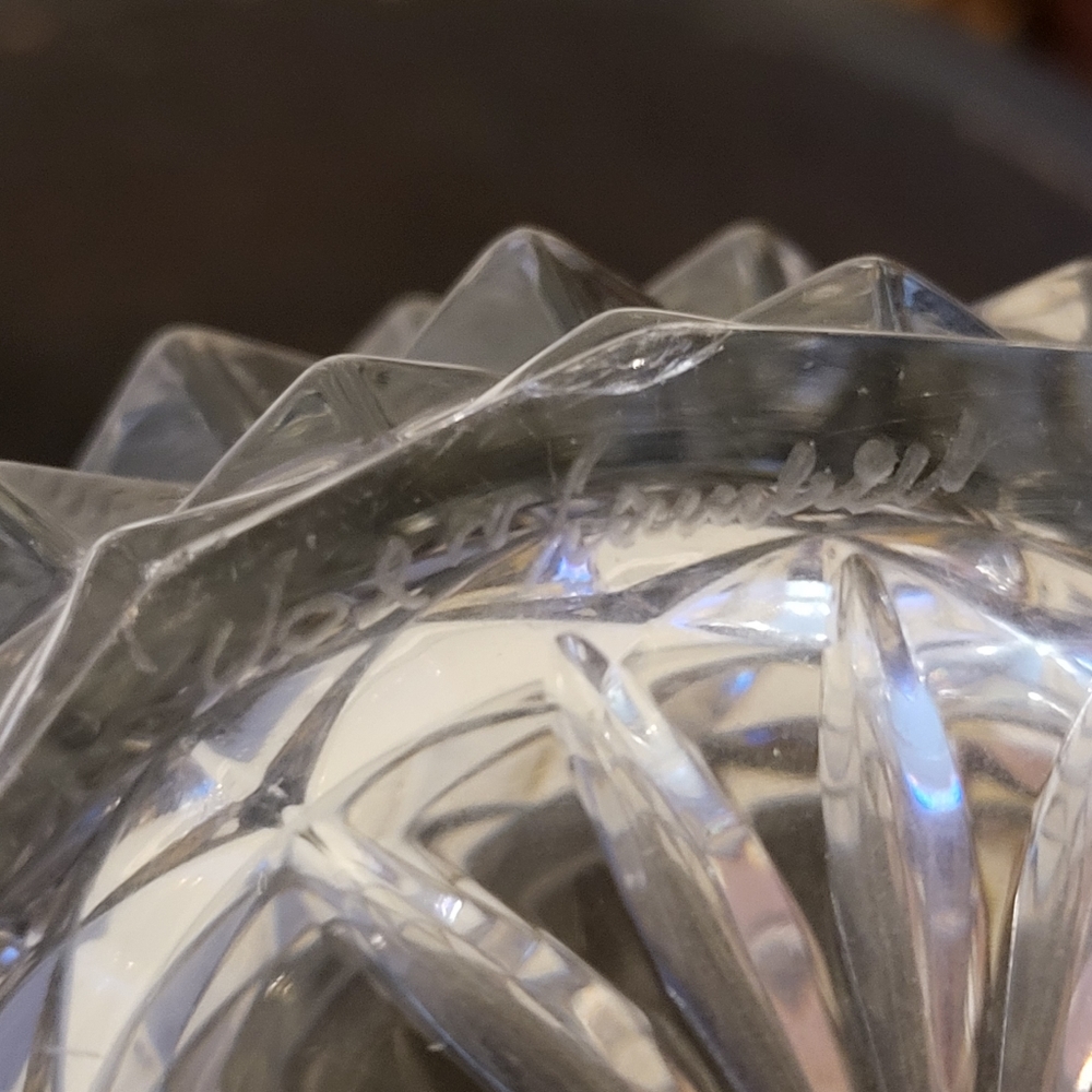 Vintage Val St Lambert Crystal Vase Signed 7" - Picture 11 of 13